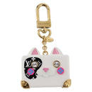 LOUIS VUITTON Bijoux Sackcat Trunk Key Holder metal White M00825 LV Auth 204789M-13