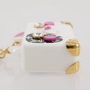 LOUIS VUITTON Bijoux Sackcat Trunk Key Holder metal White M00825 LV Auth 204789M-6