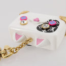 LOUIS VUITTON Bijoux Sackcat Trunk Key Holder metal White M00825 LV Auth 204789M-7