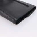 CHANEL Matelasse Wallet Caviar Skin Black Gold CC Auth 204790V-10