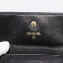 CHANEL Matelasse Wallet Caviar Skin Black Gold CC Auth 204790V-13