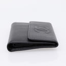 CHANEL Matelasse Wallet Caviar Skin Black Gold CC Auth 204790V-5