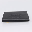 CHANEL Matelasse Wallet Caviar Skin Black Gold CC Auth 204790V-6