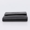 CHANEL Matelasse Wallet Caviar Skin Black Gold CC Auth 204790V-7