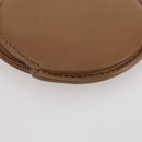 LOEWE Coin Purse Leather Beige Gold Auth 204794A-15