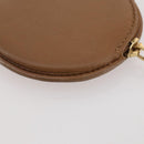 LOEWE Coin Purse Leather Beige Gold Auth 204794A-16