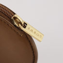 LOEWE Coin Purse Leather Beige Gold Auth 204794A-8