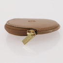 LOEWE Coin Purse Leather Beige Gold Auth 204794A-4