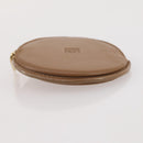 LOEWE Coin Purse Leather Beige Gold Auth 204794A-6