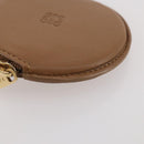 LOEWE Coin Purse Leather Beige Gold Auth 204794A-7
