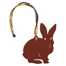 HERMES Petit Ash Rabbit PM Bag Charm Leather Brown Auth 204795M-2