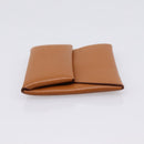 HERMES Bastia Coin Purse Leather Brown Auth 204796M-4