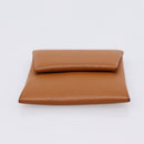 HERMES Bastia Coin Purse Leather Brown Auth 204796M-7