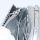 Miu Miu Matelasse Chain Shoulder Bag Leather Silver Auth 204797A-21
