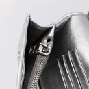 Miu Miu Matelasse Chain Shoulder Bag Leather Silver Auth 204797A-22