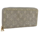 LOUIS VUITTON Monogram denim Zippy Wallet Wallet Gray M13214 LV Auth 204799M-1