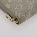 LOUIS VUITTON Monogram denim Zippy Wallet Wallet Gray M13214 LV Auth 204799M-14