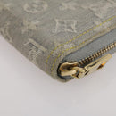LOUIS VUITTON Monogram denim Zippy Wallet Wallet Gray M13214 LV Auth 204799M-17