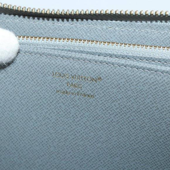 LOUIS VUITTON Monogram denim Zippy Wallet Wallet Gray M13214 LV Auth 204799M