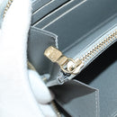 LOUIS VUITTON Monogram denim Zippy Wallet Wallet Gray M13214 LV Auth 204799M-24