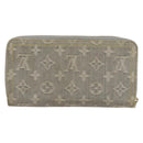 LOUIS VUITTON Monogram denim Zippy Wallet Wallet Gray M13214 LV Auth 204799M-3