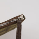 CHANEL New Travel Line Clutch Bag Canvas Brown CC Auth 204800A-9