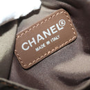 CHANEL New Travel Line Clutch Bag Canvas Brown CC Auth 204800A-17