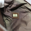 CHANEL New Travel Line Clutch Bag Canvas Brown CC Auth 204800A-11