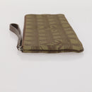 CHANEL New Travel Line Clutch Bag Canvas Brown CC Auth 204800A-4