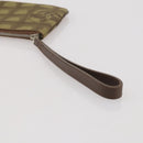 CHANEL New Travel Line Clutch Bag Canvas Brown CC Auth 204800A-6
