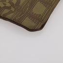 CHANEL New Travel Line Clutch Bag Canvas Brown CC Auth 204800A-8