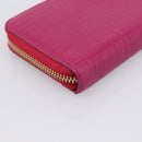 LOEWE Wallet Leather Pink Gold Auth 204802A-16