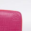LOEWE Wallet Leather Pink Gold Auth 204802A-17