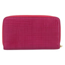 LOEWE Wallet Leather Pink Gold Auth 204802A-2