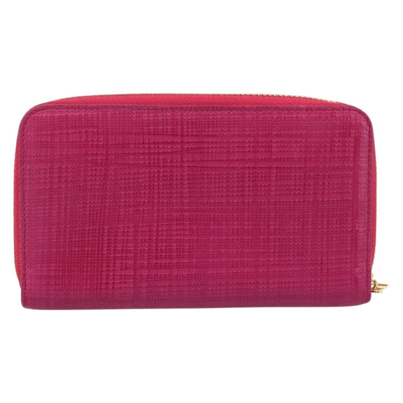 LOEWE Wallet Leather Pink Gold Auth 204802A