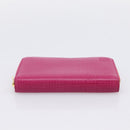 LOEWE Wallet Leather Pink Gold Auth 204802A-6