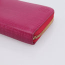 LOEWE Wallet Leather Pink Gold Auth 204802A-7