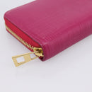 LOEWE Wallet Leather Pink Gold Auth 204802A-14