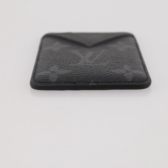 LOUIS VUITTON Monogram Eclipse Porte Cartes Magnet Card Case M12602 Auth 204803V