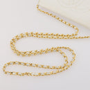 CHANEL Chain Shoulder Bag Caviar Skin White Gold CC Auth 204805-9
