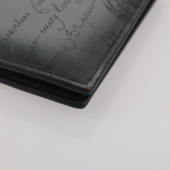 Berluti Wallet Leather Gray Auth 204806M