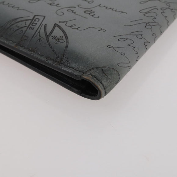 Berluti Wallet Leather Gray Auth 204806M