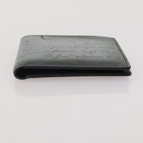 Berluti Wallet Leather Gray Auth 204806M