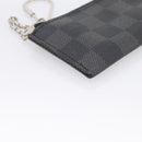 LOUIS VUITTON Damier Graphite Pochette Cles Coin Purse N60155 LV Auth 204807A-14