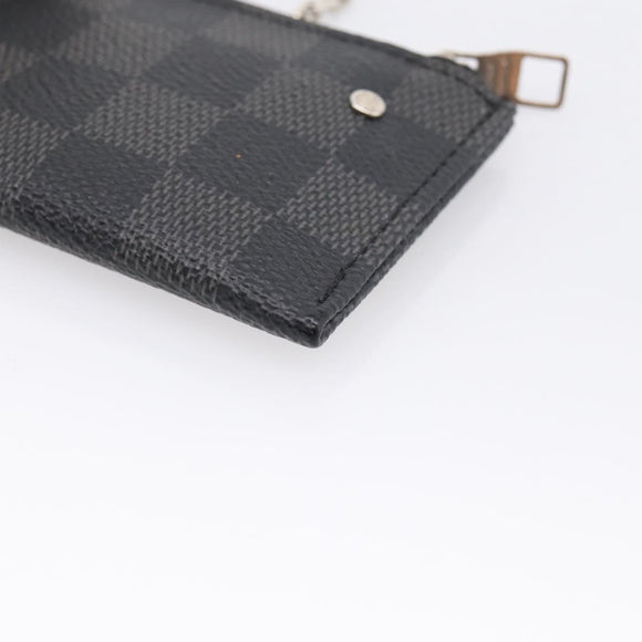 LOUIS VUITTON Damier Graphite Pochette Cles Coin Purse N60155 LV Auth 204807A