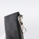 LOUIS VUITTON Damier Graphite Pochette Cles Coin Purse N60155 LV Auth 204807A-9