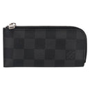 LOUIS VUITTON Damier Graphite Pochette Cles Coin Purse N60155 LV Auth 204807A-13