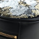 SAINT LAURENT Chain Shoulder Bag Sequin Black Gold Tone Auth 204808SAM-14