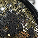 SAINT LAURENT Chain Shoulder Bag Sequin Black Gold Tone Auth 204808SAM-16