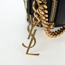 SAINT LAURENT Chain Shoulder Bag Sequin Black Gold Tone Auth 204808SAM-17